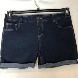 Justice Juniors Distressed Denim Cuffed Jean Shorts Size 16 Plus.             WS